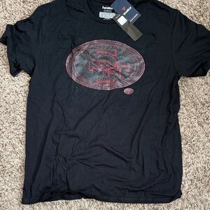 Fanatics 49ers Men's Black Tee with Red Logo